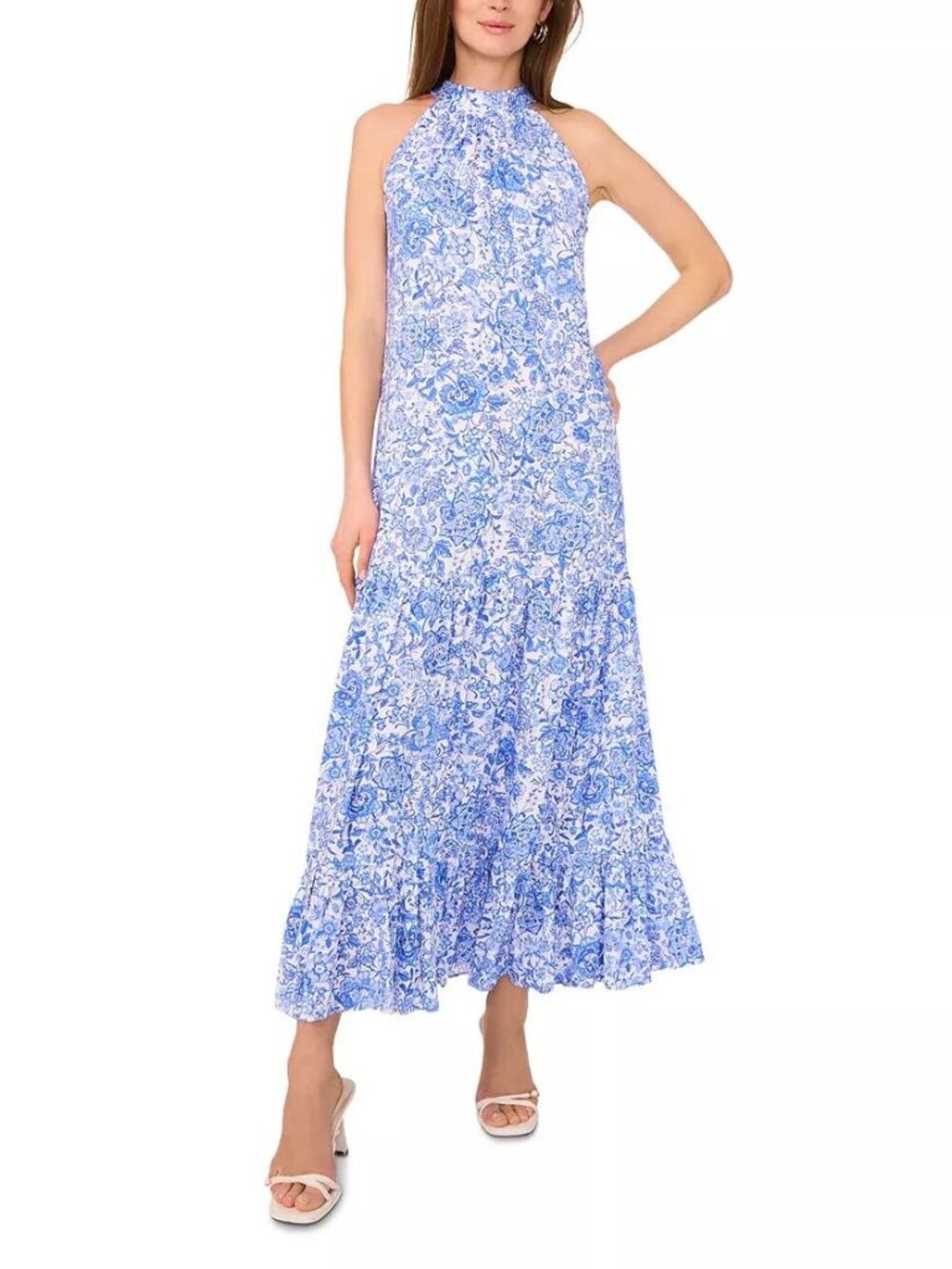 $69 Vince Camuto High Neck Sleeveless Dress Bluebell Size XS